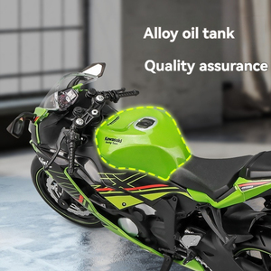 Modelo de Motocicleta de Metal Fundido a Presión a Escala 1:12 de la <span class=keywords><strong>Kawasaki</strong></span> Ninja ZX-6R, Juguete para Niños con Retroceso y Dirección en la Rueda Delantera, Modelo de Simulación Decorativo - Product Image 4
