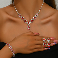 Conjuntos de Joyería de Lujo Personalizados con Flores, Colgantes de Diamantes, Aretes y Collares de Cobre para Mujer, Joyas de Boda, Joias De Luxo