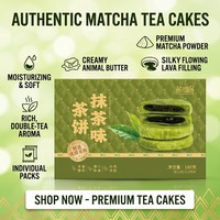 Pâtisserie au thé matcha chinois avec une garniture onctueuse et fluide