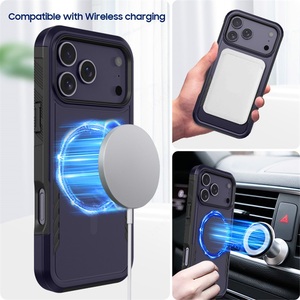 Coque de protection antichoc en TPU et PC pour iPhone 17 18 Pro Max, finition mate, compatible avec la recharge magnétique, vente en gros - Product Image 5