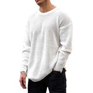 Pull à col rond pour homme, vente chaude, pour l'automne et l'hiver, imprimé, respirant, tricot ample, décontracté, avec logo sur le devant, polyester/coton - Product Image 1