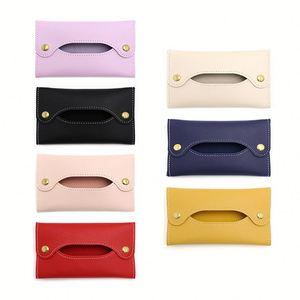 Étui de poche portable en cuir PU de style japonais Japandi, pochette élégante pour mouchoirs, petit sac pour voiture et maison - Product Image 2
