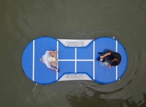 Plataforma Inflable para Pickleball, Cancha de Pickleball Inflable con Tecnología Drop Stitch, Cancha de Pádel Flotante Portátil para Jardín o <span class=keywords><strong>Piscina</strong></span> - Product Image 4