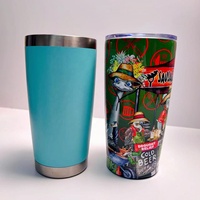 Gobelet à double paroi en acier inoxydable enduit de poudre de 20 oz 30 oz avec couvercle Magsafe Vasos pour les cadeaux d'anniversaire de la Saint-Valentin