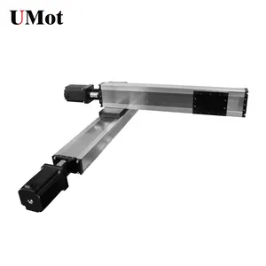 Warehouse Aluminum Profile Cnc Ball Screw Stepper Motor Powered Cross Linear Guide Rail Actuator