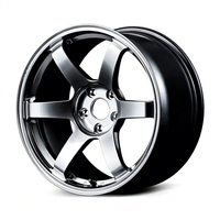 Nouvelles jantes de course en alliage d'aluminium forgé TE37 SAGA S-plus Style 17/18/19 pouces 5x100 5x114.3 légères concaves finition noire JDM