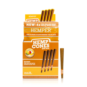 HEMPER <b>Mini</b> Size Paper Tip Hemp Cones with Filter Tips 4x Pack Natural Plant Fiber Paper - Product Image 4