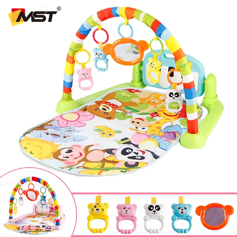 Mini alfombra de juegos Tudou para bebés, colchoneta de juego Musical, gimnasio de actividades para bebés, Teclado de Piano, juguetes para recién nacidos