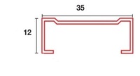 Perfil de Techo Galvanizado Ligero 35x12mm 4000mm, Quilla Tipo Serpiente para Material de Construcción de Techos en Tailandia