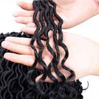 Extensions de cheveux synthétiques tressées au crochet pour faux locs, style Nu Goddess, 70g, 18 pouces, doux, type Yaki, pour femmes africaines