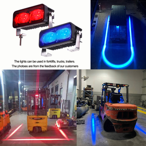 Luz de Seguridad LED Azul Cuadrada, Luz de Advertencia de Zona Peligrosa Roja - Product Image 4