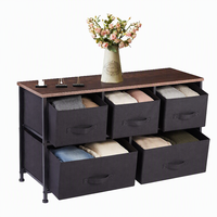 Commodes de rangement modernes multi-usages en tissu pour enfants, armoires réglables pour bébés, meubles métalliques de style antique pour la maison et le salon