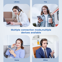 Casque Bluetooth sans fil Qualcomm 3034 pour bureau et entreprise, livraison rapide, avec réduction de bruit ENC, pour centre d'appels