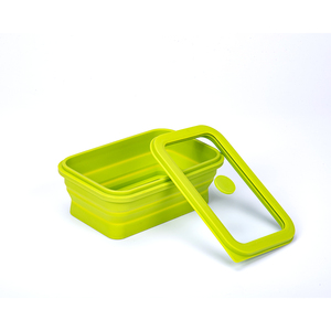 Silicone Bento Box High Quality BPA Free Silicone Lunch Box Set Collapsible Food Storage Container Customized Logo Square CN GUA