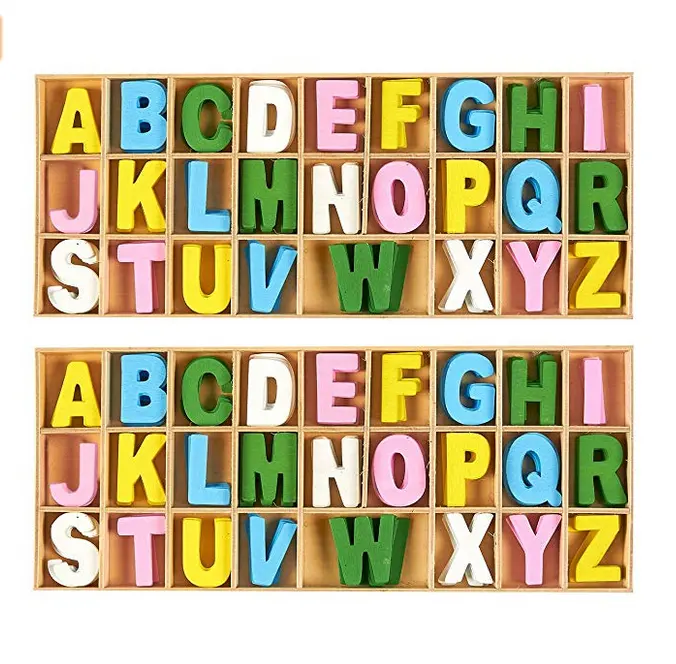 3D Holz Alphabet Buchstaben Holz füllbare Buchstaben für die Dekoration