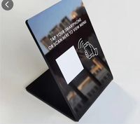 Tableau acrylique Google Review Menu NFC NTAG213 Carte d'évaluation Google Affichage sur pied NFC