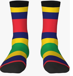 Chaussettes personnalisées de haute qualité avec drapeau de <span class=keywords><strong>Maurice</strong></span>, chaussettes amusantes, chaussettes décontractées, cadeaux pour femmes et hommes - Product Image 1