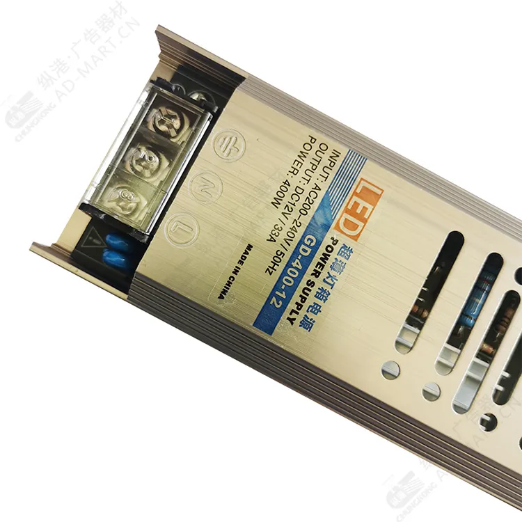 KILOBRIGHT Mute Ultra Thin and Slim mini high voltage Led Power Supply for light box 12V-400W