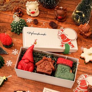 RTS Christmas Scented <b>Candle</b> <b>Gift</b> <b>Set</b> Natural Soy Wax 3 Pcs Reindeer Christmas Tree Santa Claus Shape <b>Candle</b> <b>Set</b> Home Decoration - Product Image 3