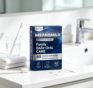 Bandes blanchissantes pour dents sans danger pour l'émail, <span class=keywords><strong>42</strong></span> bandes, soins bucco-dentaires familiaux, logo personnalisé, marque privée, vente en gros, bandes dentaires à domicile - Product Image 1