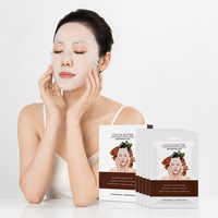 Masque facial en feuille au beurre de cacao, hydratant et réparateur en profondeur, avec squalane et aloe vera, pour tous types de peaux, OEM
