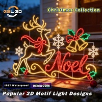 Luce LED 2D da Esterno a Sospensione AC220V IP65 ad Alto CRI Personalizzabile per Decorazioni Natalizie, Diwali, Ramadan, Strade, Città e Uso Commerciale CE RoHS