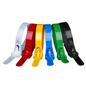 Verstellbare Schnalle Loosens Nylon Zip Ties Wieder verwendbare 8*500mm Farben Schnallen Sie den Kabelbinder