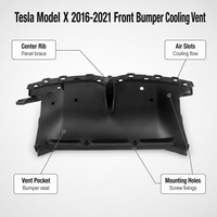 Conduit d'admission d'air avant pour Tesla Model X 2016-2021, tube d'admission en plastique de remplacement 1050223-00-D