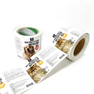 Adesivi di vendita diretta su misura in PVC trasparente marchio cibo Snack stampa colorato rame in carta etichetta adesiva alimentare