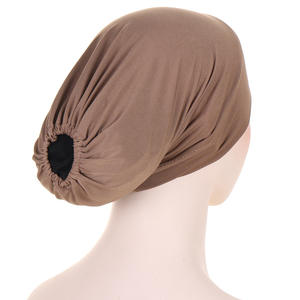 HZM-23318 coton couvre-chef musulman intérieur Hijabs casquette sous-écharpe Turban femmes sous écharpe Hijab <span class=keywords><strong>Bonnet</strong></span> <span class=keywords><strong>chimio</strong></span> chapeau - Product Image 6