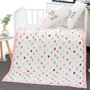 Wholesale Custom Cotton <b>Baby</b> Swaddle <b>Blanket</b> Muslin <b>Baby</b> Quilt <b>Blanket</b> for New Born - Product Image 6