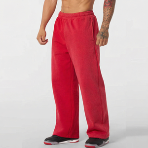 Custom Men's Heavyweight Cotton Sweatpants High Waist Drawstring Street Style <b>Winter</b> <b>Trousers</b> - Product Image 1