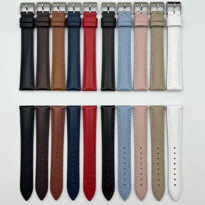 สายนาฬิกาหนังลูกวัวเนื้อนุ่มหรูหรา หลากสี ขนาดครบ พร้อมซับในนูบัคเนื้อนุ่ม คุณภาพสูง สวมใส่สบาย - Product Image 1