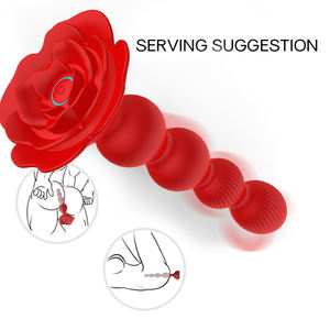 Rose Masturbateur Vibrant Sex Toy <span class=keywords><strong>Anal</strong></span> Perles <span class=keywords><strong>Anal</strong></span> Butt Plug Masseur De Prostate Vagin Mamelon Clitoris Stimulateur Vibrant <span class=keywords><strong>Anal</strong></span> - Product Image 3