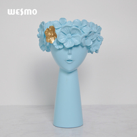 Vente chaude Nordic Vase Home Decor Articles Ornements De Table Art Figure Sculpture Vases En Résine