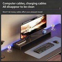Escritorio Ergonómico Moderno para Oficina en Casa, Mesa para PC de Juegos