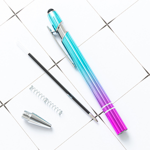 JH <span class=keywords><strong>stylo</strong></span> à <span class=keywords><strong>Action</strong></span> de clic promotionnel, <span class=keywords><strong>stylo</strong></span> en métal de couleur arc-en-ciel avec Logo gravé - Product Image 5