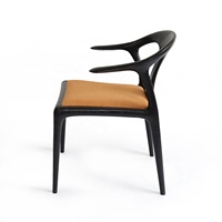 Fauteuil de bureau moderne nordique en bois massif avec dossier confortable pour hôtel et usage domestique
