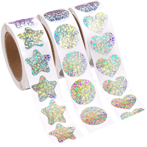 Pegatinas Autoadhesivas en Rollo con Forma de Estrella Brillante para Niños, Etiquetas de Vinilo para Cuadernos, Sobres, Tarjetas, Regalos - Product Image 4