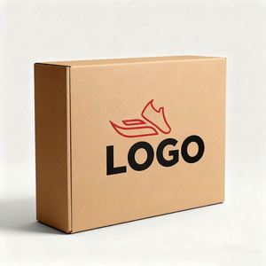 Custom Brown Biodegradable <b>Shipping</b> <b>Box</b> with Self-Seal and Zipper Closure 3mm Thick for Shoes Made From Corrugated Board - Product Image 2