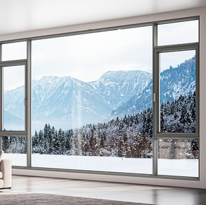 Ventanas de giro inclinables de aluminio de alta calidad modernas, rotura térmica a prueba de sonido de impacto de huracán de doble acristalamiento para uso residencial - Product Image 1