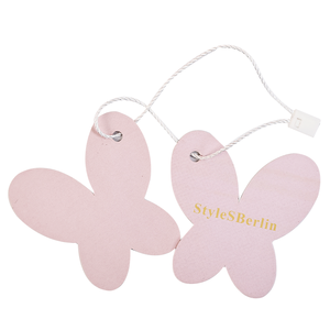 Etichette a farfalla personalizzate per abbigliamento jeans abbigliamento online etichette per imballaggio etichette basse in carta rivestita - Product Image 3