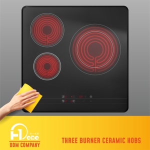 Table de cuisson vitrocéramique encastrable à 3 brûleurs pour comptoir, cuisinière en céramique domestique, appareil de cuisine – Vente en gros directe usine Chine - Product Image 6