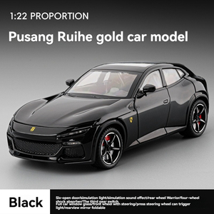 Diecast Mô hình xe 1:24 tỷ lệ với âm thanh và ánh sáng pullback cửa mở trang trí trang trí kim loại xe SUV Xe mô hình đồ chơi - Product Image 6