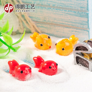 Décorations de poissons rouges miniatures en résine pour aquarium, ornements de bureau, poissons colorés, cadeau artisanal - Product Image 3
