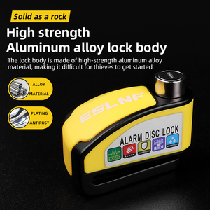 ESLNF Candado de Disco para Bicicleta con Alarma, Impermeable y Ligero, Candado de Disco para Motocicleta con Alarma, Accesorios para Bicicleta - Product Image 4