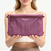 Sac de toilette léger en nylon Ripstop à marque privée, logo personnalisé, vente en gros OEM, cadeau promotionnel, rangement de voyage unisexe