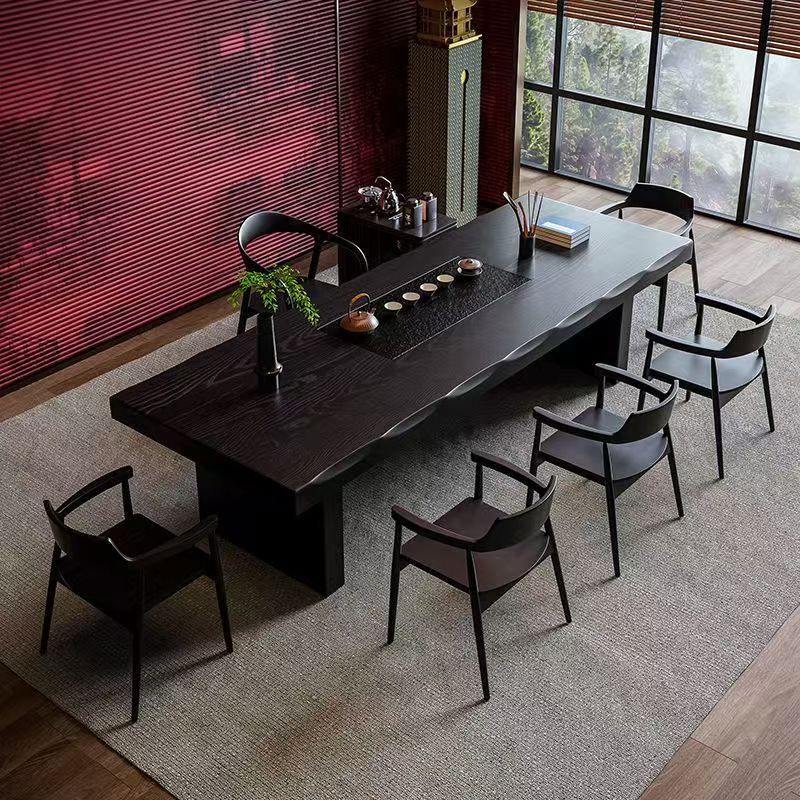 Table à thé de 2,2 mètres, chaises Shumeite, chaises Hiroshima * 5