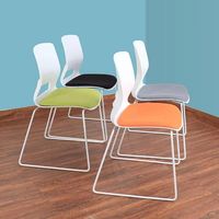 Chaise de négociation empilable à dossier moyen, couleur unie, pour salle de réunion de bureau