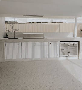 Gabinete Modular de Cocina para Barbacoa al Aire Libre de Acero Inoxidable JOYEDA con Grifo y Bisagras, Diseño Ignífugo para Camping y Parrillas de Pizza - Product Image 5